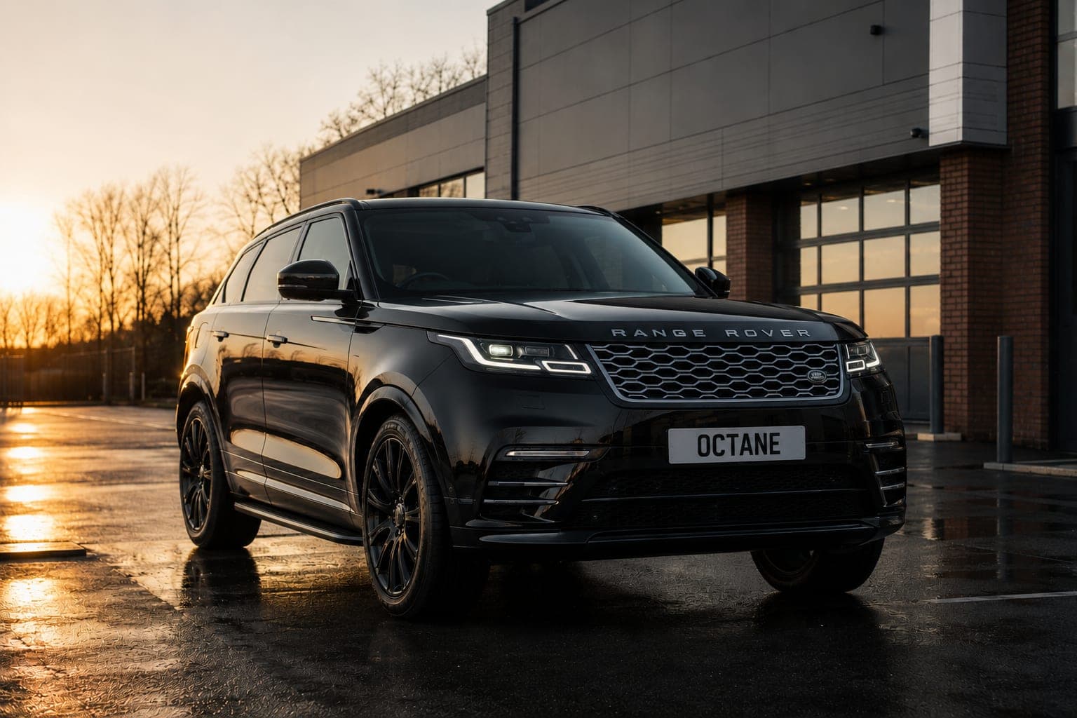 An Octane-plated Range Rover Velar, the replacement vehicle delivered to the customer
